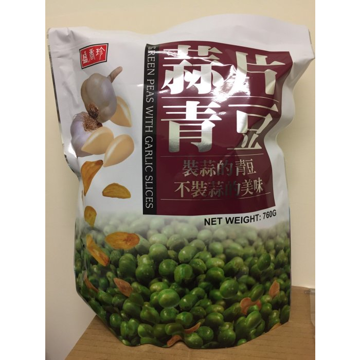 盛香珍 SHJ 蒜片青豆 760公克 植物五辛素 產地：台灣 新莊可自取 代購 COSTCO 好市多