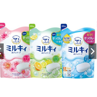 日本牛乳石鹼 COW 牛乳精華沐浴乳400ml 補充包