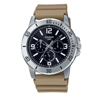 {FUAN}實體店面 CASIO卡西歐 運動風格指針男錶 膠質錶帶 日期顯示 MTP-VD300-5B 卡其 一年保固