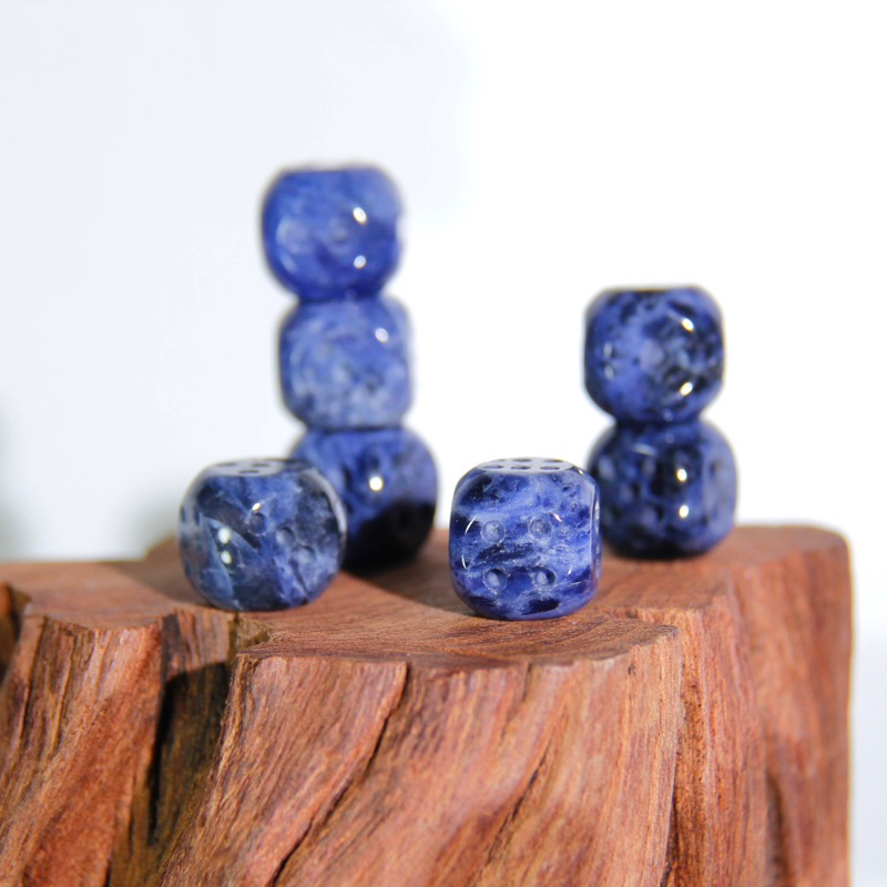 【真石故事】天然藍紋石骰子 #1445 藍紋石 藍紋石骰子 藍色水晶 藍色礦石 水晶 礦石 療癒石 能量石 原礦 原石