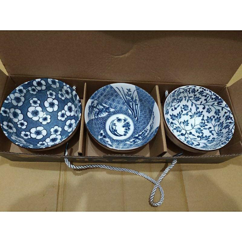 全新 3入 日式青瓷碗 三入組 強化瓷 280ml/個 4.5吋 (約115 x 59mm) 陶瓷碗 餐碗 飯碗 湯碗