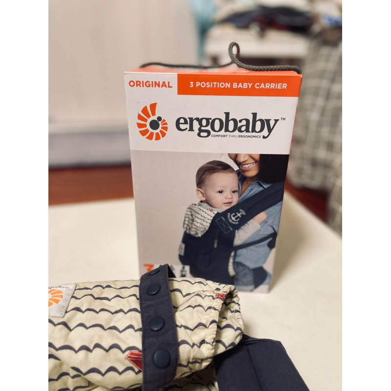 Ergobaby 原創款寶寶背巾背帶 深藍海洋帆船 非全新