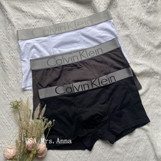 🔥Anna美國代購🇺🇸 Calvin Klein CK內褲 純棉 網格款 男生內褲 黑 白 灰 三條盒裝 透氣 四角內褲