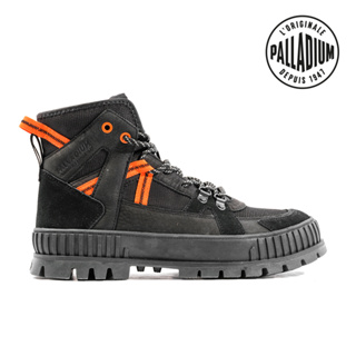 PALLADIUM PALLASHOCK OUTCITY厚底拼接皮革巧克力鞋-男-黑