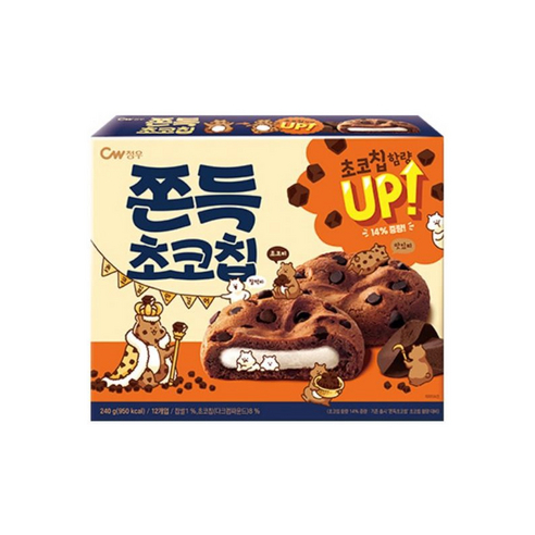 【Mumu】現貨 韓國 產地直送  CW 可可豆 麻糬餅 巧克力豆 餅乾 軟餅乾 麻糬 內餡 Q彈 多層次口感