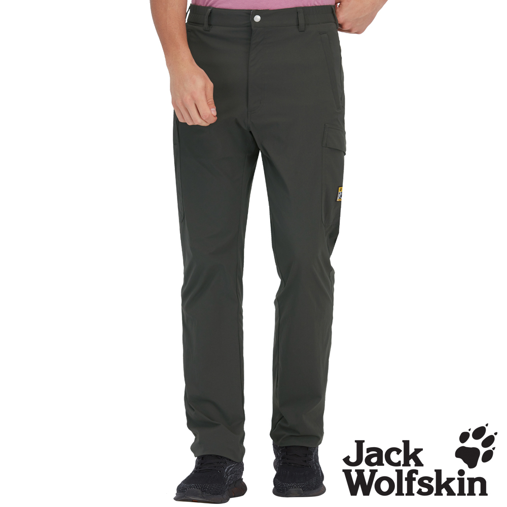 【Jack wolfskin 飛狼】男 親膚多口袋快乾彈性休閒長褲 登山褲『棕』