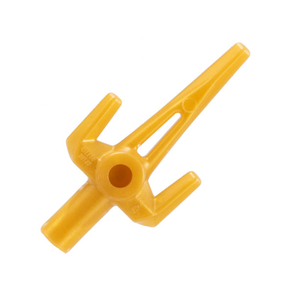 正版樂高LEGO零件(全新)- 98139 4646866 人偶 武器 三叉短劍 珍珠金色