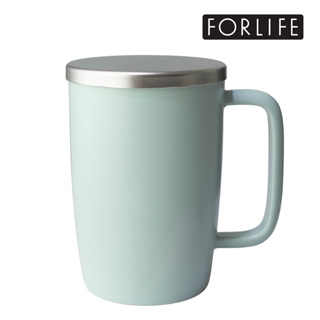 【FORLIFE總代理】美國品牌茶具 -露水/ 濾網泡茶杯組 (大)523ml-薄荷水藍