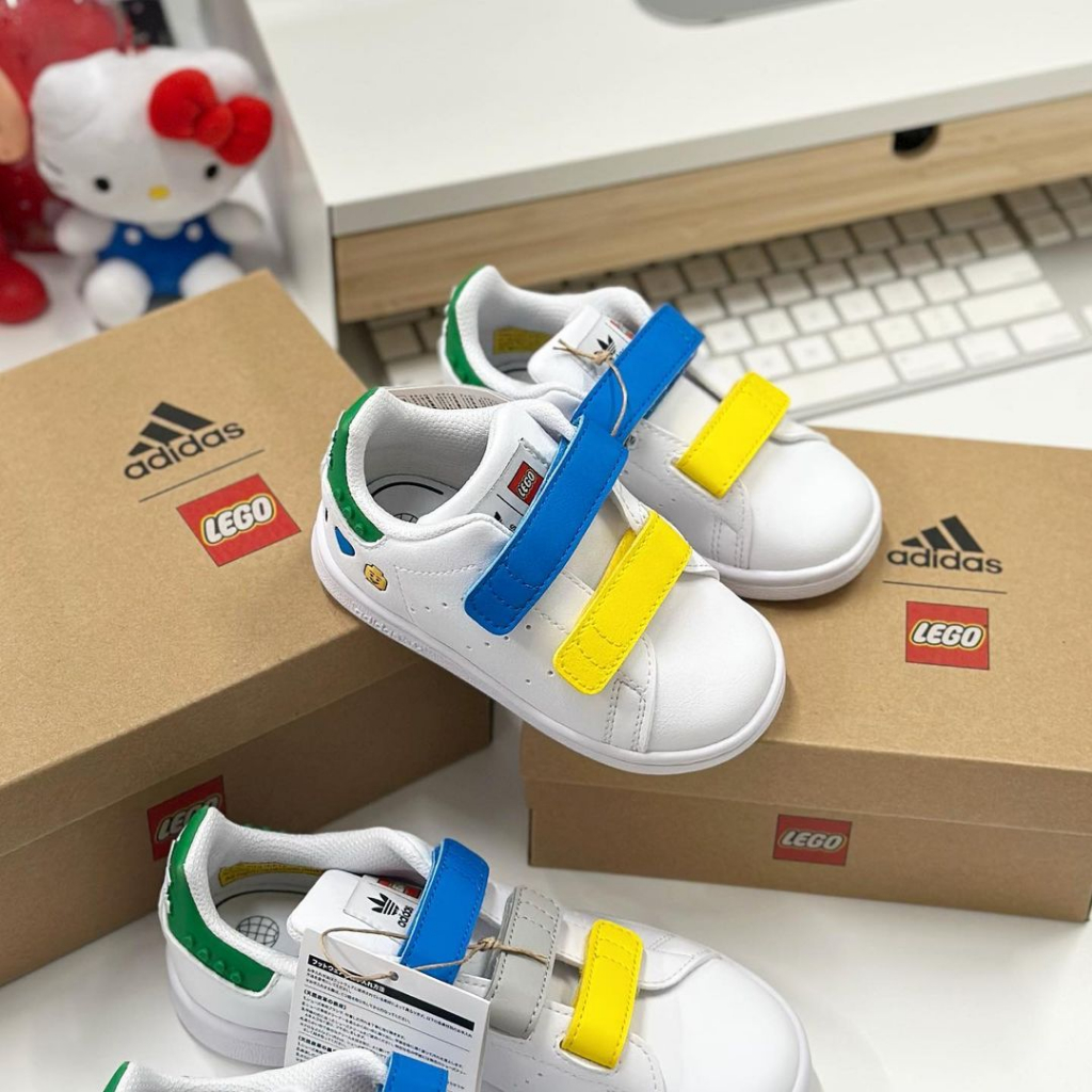 新款🔺Adidas Lego X Stansmith 樂高 白色 方便穿脫 運動鞋 嬰兒 小童 童鞋 IF2916