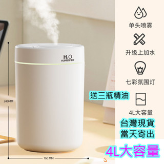 臺灣現貨超大容量負離子噴霧水氧機空氣迴圈超靜音淨化空氣加溼器香薰機降溫精油水霧機超音波香氛機