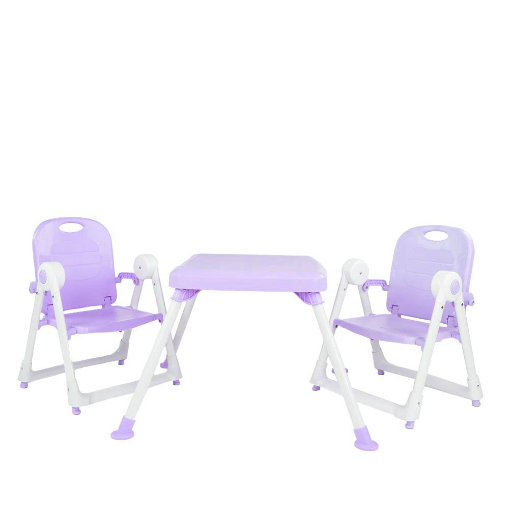 【 美國 ZOE 】 折疊餐桌椅 - 雙人組合(紫)｜品牌旗艦店