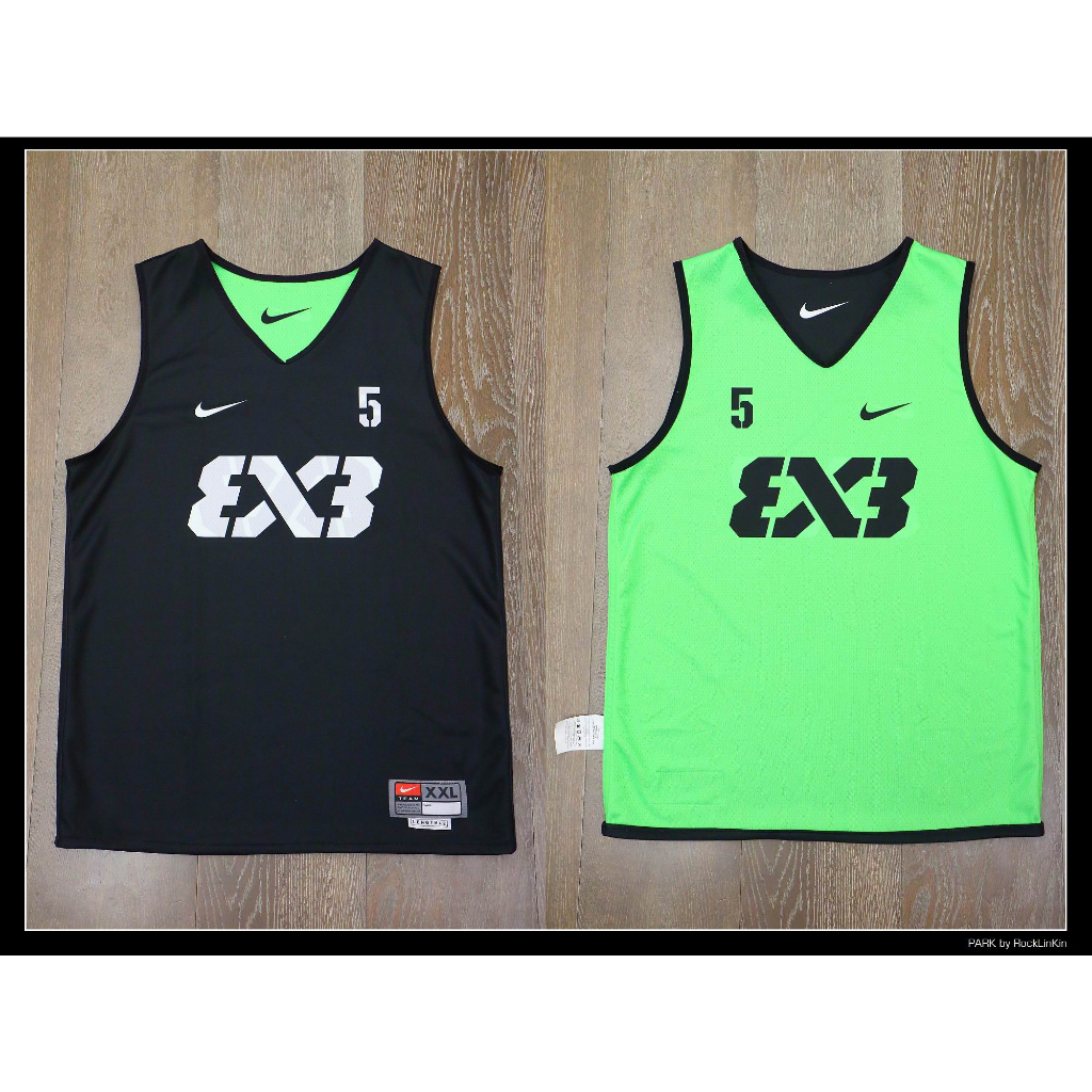 【Nike】FIBA Team 3x3 GI GU Jersey 黑 螢光綠 雙面 背心 球衣 三對三 球員版 練習衣
