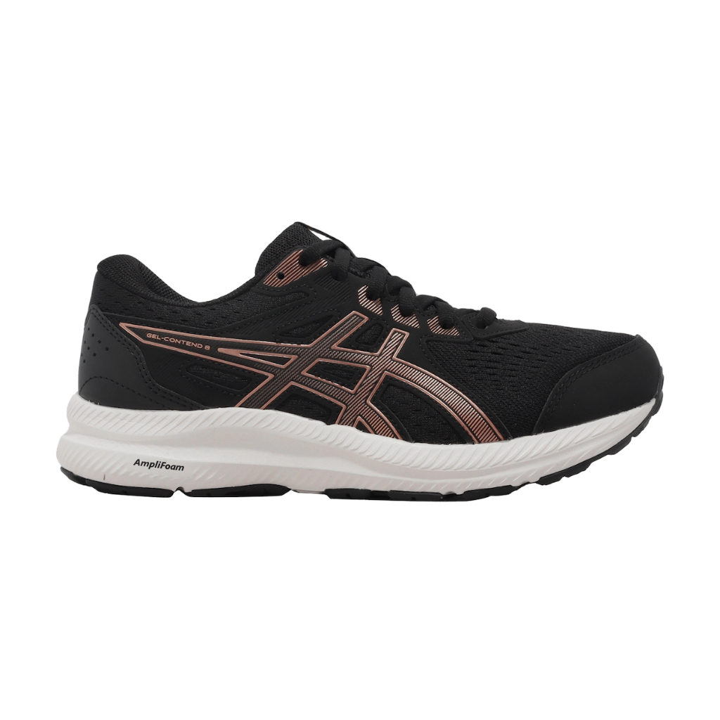 ASICS 慢跑鞋 GEL-CONTEND 8 亞瑟士 女款 運動鞋 休閒鞋 女鞋 寬楦 黑金 1012B561-002