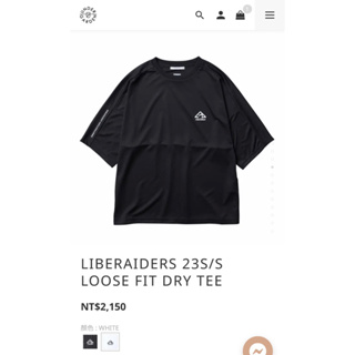 LIBERAIDERS 23S/S LOOSE FIT DRY TEE 黑色XL