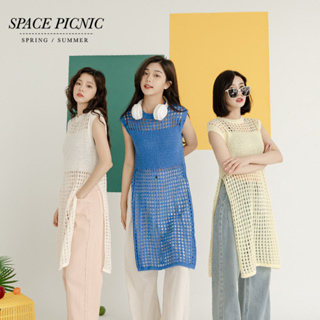 [明天出貨] Space Picnic｜簍空格子背心洋裝-4色(現貨)【C23071027】