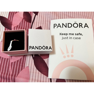 全新 Pandora潘朵拉 鍍14K玫瑰金 粉紅單石戒指