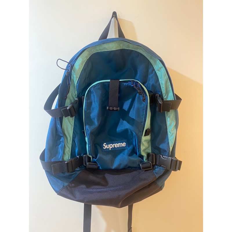 supreme Dark teal Fw19 Backpack後背包