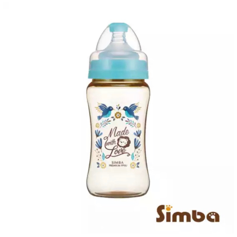 【現貨/二手】Simba 小獅王辛巴 桃樂絲PPSU寬口雙凹中奶瓶270ml天藍色