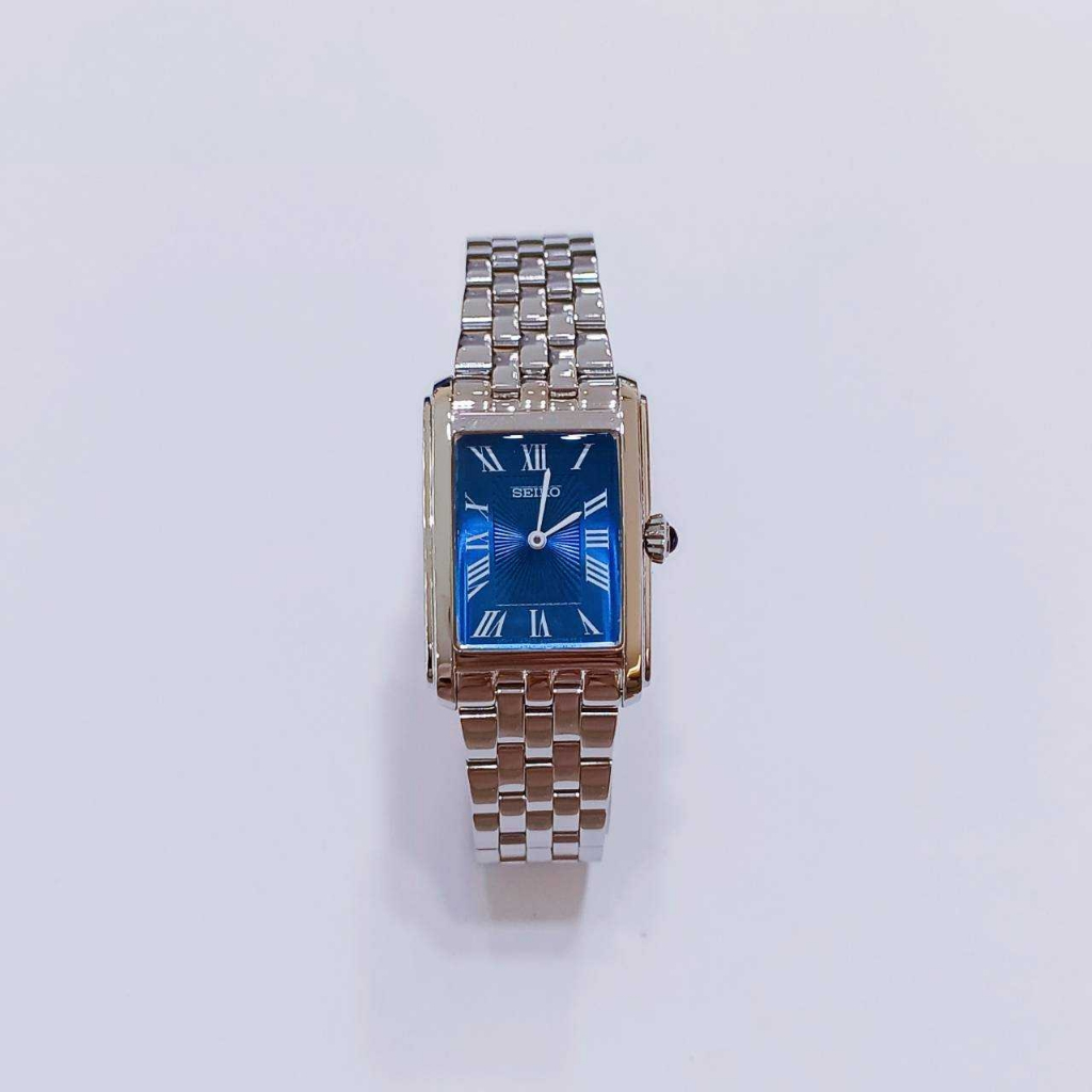 【SEIKO 精工】簡約長方形羅馬刻度腕錶 4N30-00M0B 22mm 現代鐘錶 SK016