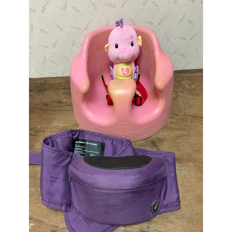 現貨EssianTOT韓國製造幫寶椅+HippyChickHipseat坐墊式抱嬰腰帶/腰蹬-紫色費雪-聲光 安撫海馬