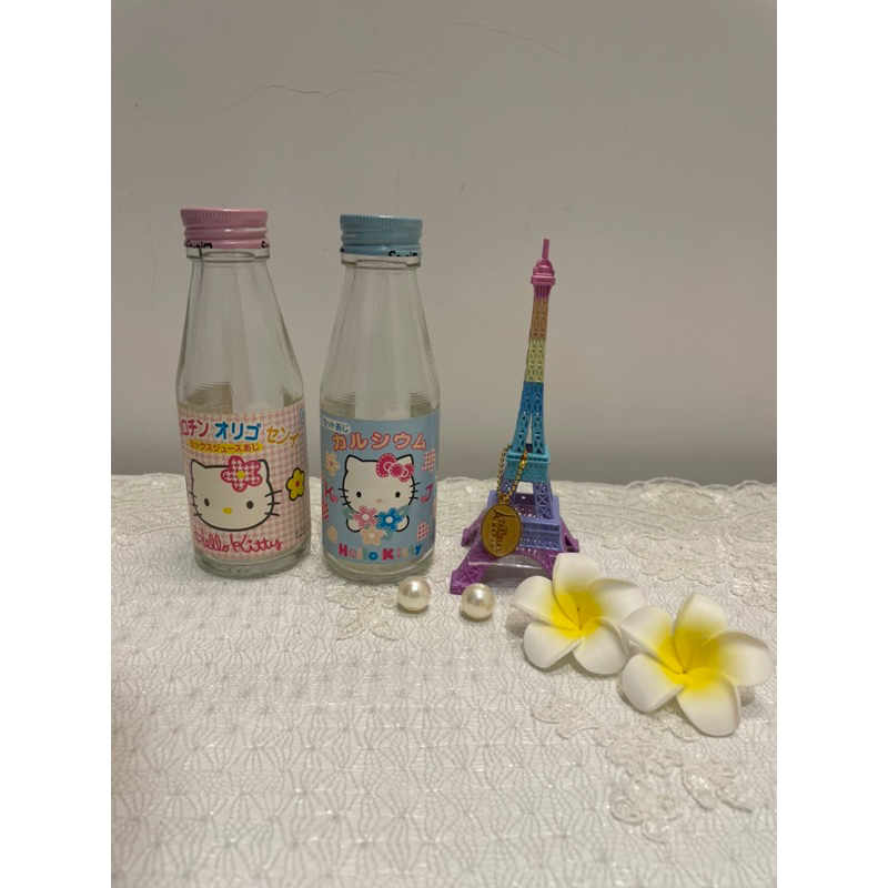 SANRIO三麗鷗-Hello Kitty清涼飲料水玻璃空瓶