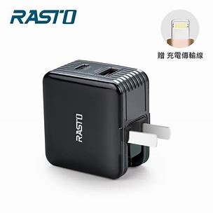 RASTO RB9智慧型摺疊20W PD+QC3.0雙孔快速充電器-黑