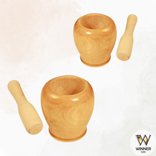 木蒜缽【Winner】木搗缽 磨缽 搗缽 研磨缽 研磨器 木搗缽 杵臼 木杵 搗碎器 木磨缽 缽