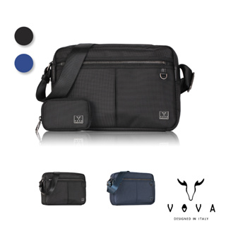 【VOVA】義大利沃汎 守護者系列單層斜背包 黑色/藍色 VA128S03BK/BL