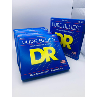 DR Pure Blues Quantum-nickel Bass 弦 45-125 Medium 5-string