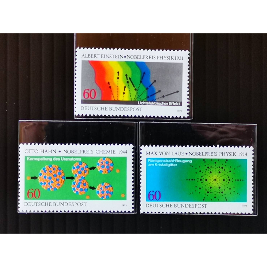 (C10614)德國1979年諾貝爾獎獲得者愛因斯坦等郵票 3全