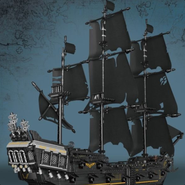 【熱銷熱銷】兼容樂高 黑珍珠號 加勒比海盜船 模型拚裝玩具 帆船拼裝模型 男孩兒童禮物