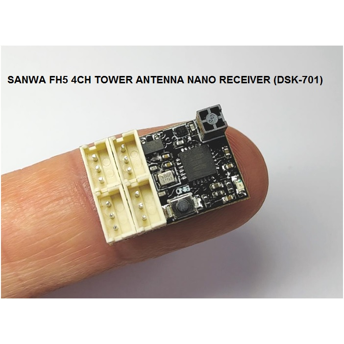 亞丁RC (DSK-701) SANWA FH5 4通道塔式天線納米接收器