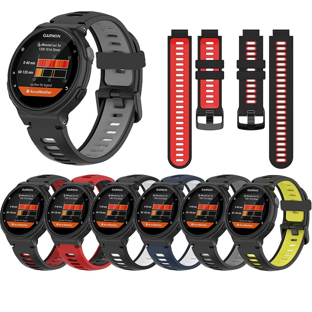 佳明 Garmin Forerunner 235 230 630 620 735XT 矽膠錶帶 替換腕帶 雙色 運動錶帶