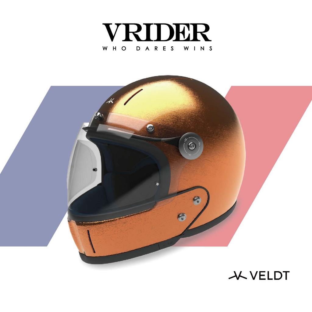 【VRIDER】VELDT 銅箔 碳纖維 全罩式 3/4罩 安全帽 復古帽 樂高帽 CARBON 台灣總代理