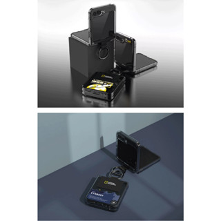 國家地理 Galaxy Z Flip 5 ZFlip5 Flip5 指環透明硬殼保護套手機殼