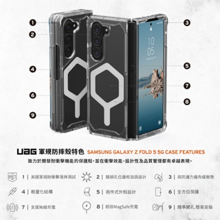 UAG Galaxy Z Fold 5 Fold5 磁吸式耐衝擊保護殼 MagSafe 手機殼保護套保護殼