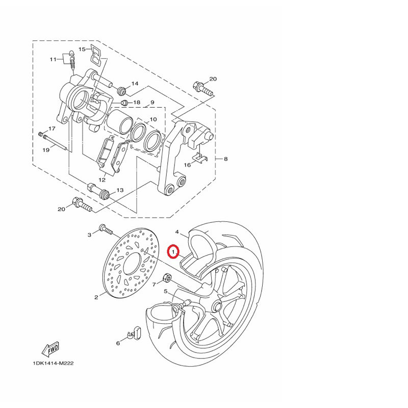 YAMAHA 原廠 FORCE SMAX 155 紅 後輪框 後鑄輪 料號：1DK-F5338-00-P2