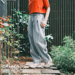 西林 CLIN｜選物｜水洗淺藍牛仔褲 / C-0029 中性 復古 寬鬆 日系 寬褲