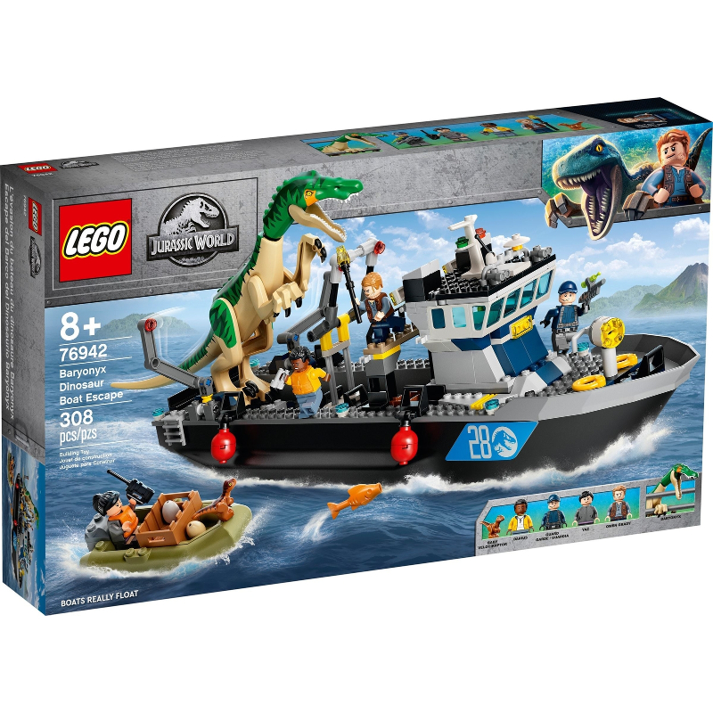LEGO 樂高 76942 侏儸紀 Baryonyx Dinosaur Boat Escape 重爪龍快艇逃脫 全新盒損