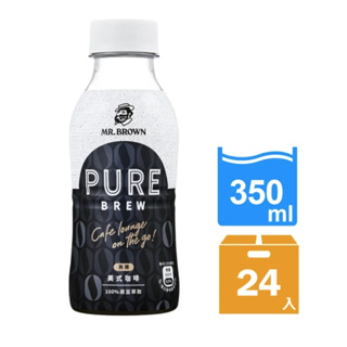 《金車/伯朗》Pure Brew美式咖啡350mlx24入/箱