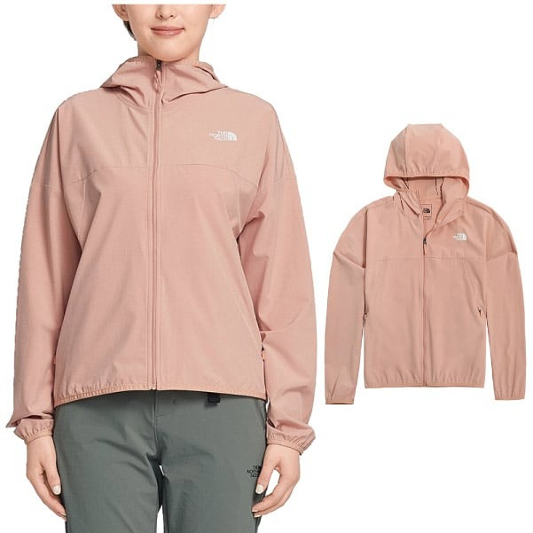 【美國 The North Face】送》女 款輕薄快排連帽防曬運動外套 自行車風衣 排汗透氣登山夾克_4UB4