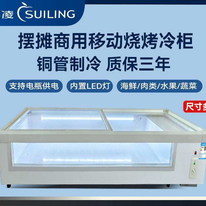 冰櫃 移動擺攤冷櫃 商用保鮮櫃 臺式小型冷藏櫃 冷凍櫃 平麵展示櫃
