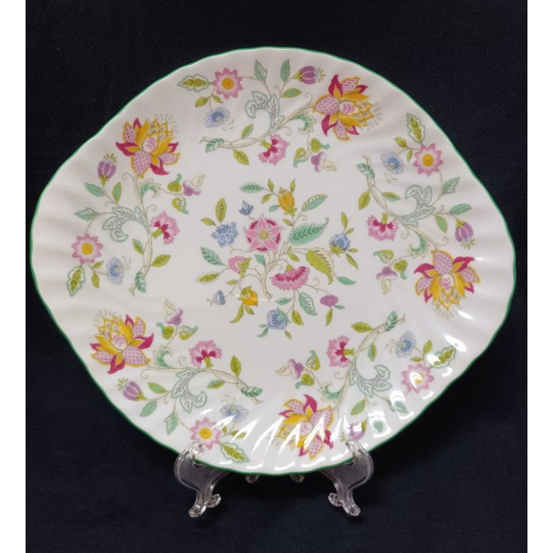 💗 英國 MINTON HADDON HALL 設計師簽名版双耳大盤（27cm)