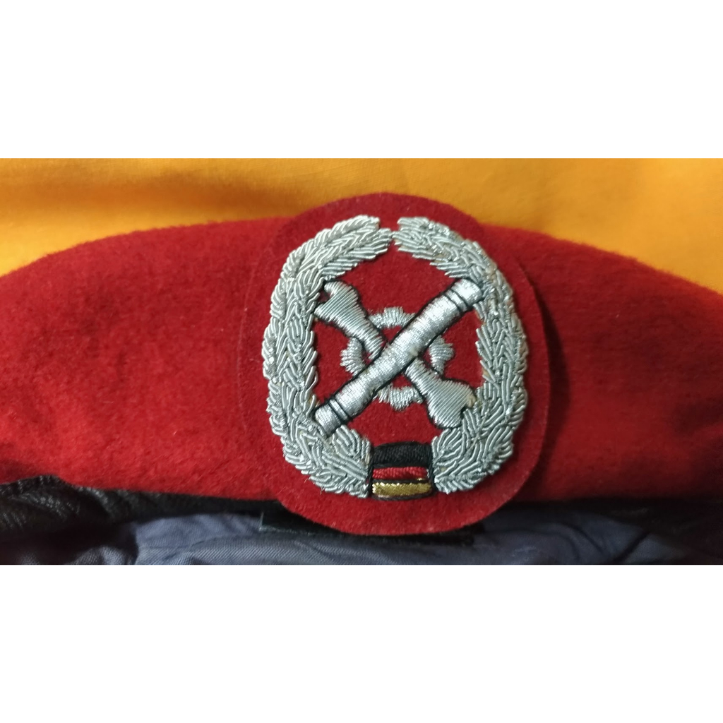 德軍公發 鐵絲縫製砲兵維護部隊貝雷帽徽
