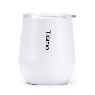 【Tiamo】陶瓷塗層保溫弧形杯/HE5156W(200ml/白) | Tiamo品牌旗艦館