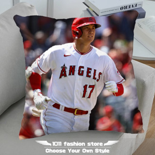 MLB 美國職棒大聯盟 洛杉磯天使 OHTANI 大谷翔平 方形抱枕 枕頭 抱枕 毛絨玩偶 娃娃 娃娃機 Oh005