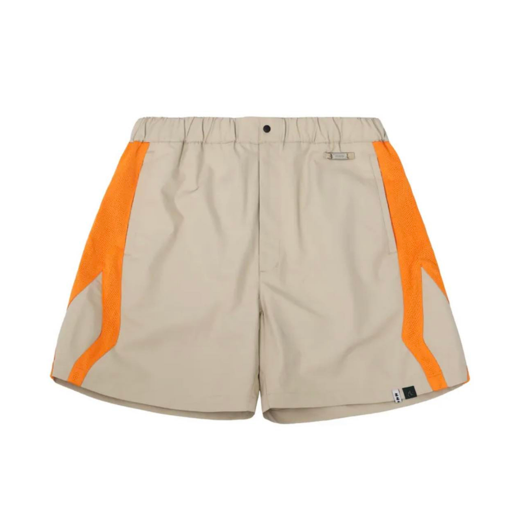 ARCROOM BERMUDA MESH SHORTS - KHAKI