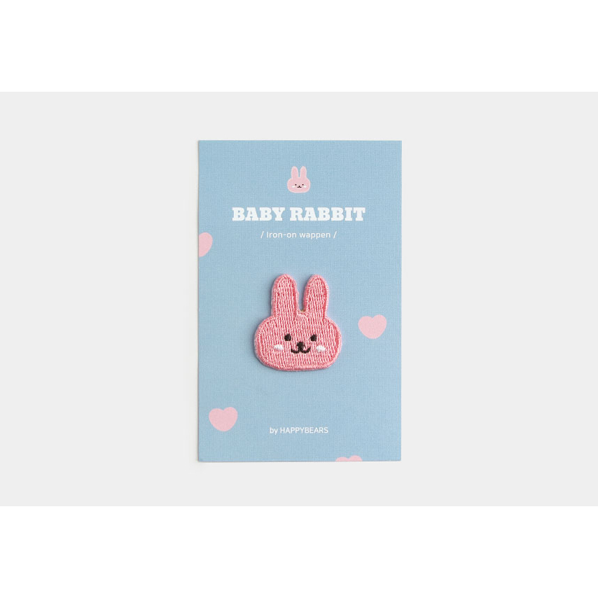 【The Cozy樂可】 韓國材料 『燙布貼－北鼻兔兔』 貼布繡 補丁 刺繡布貼 燙布貼