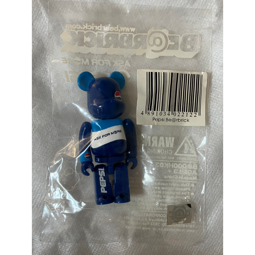 🔥現貨 🔥BE@RBRICK 庫柏力克熊100% PEPSI ask for more 藍 百事可樂