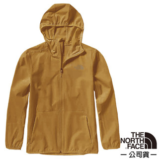 【The North Face】男款 防風防潑水防曬連帽輕薄外套(亞洲版型).風衣.夾克/DWR防潑水面料 棕 7WCY